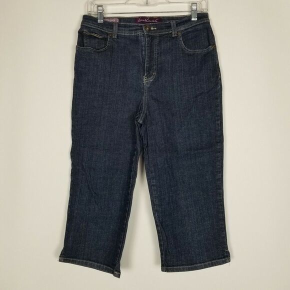 Gloria Vanderbilt Denim - Gloria Vanderbilt Womens Cropped Jeans Size 8 Dark Blue Amanda Capri Denim Pants